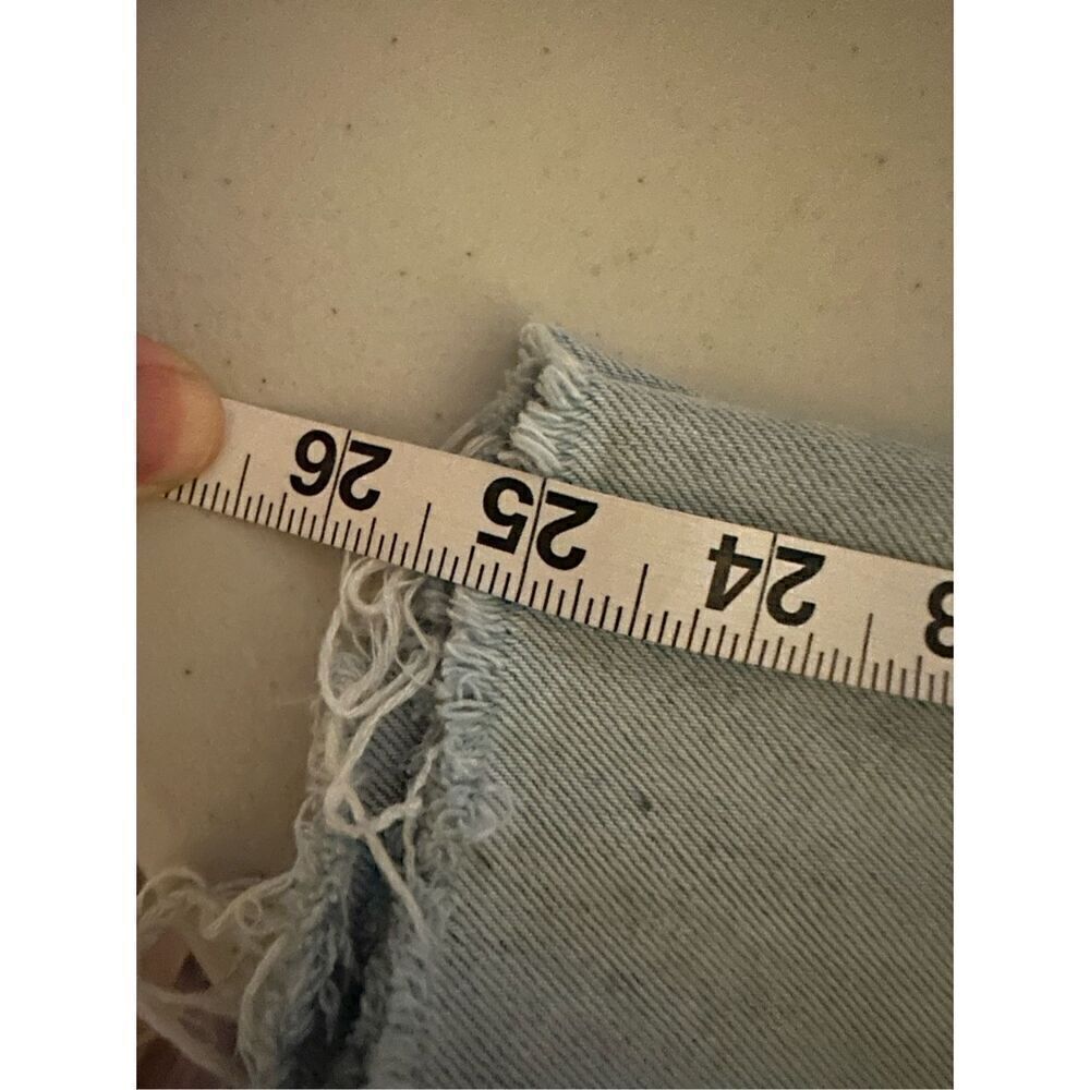 Princess Polly Raw Hem straight leg jeans 2 wide leg - Picture 8 of 8